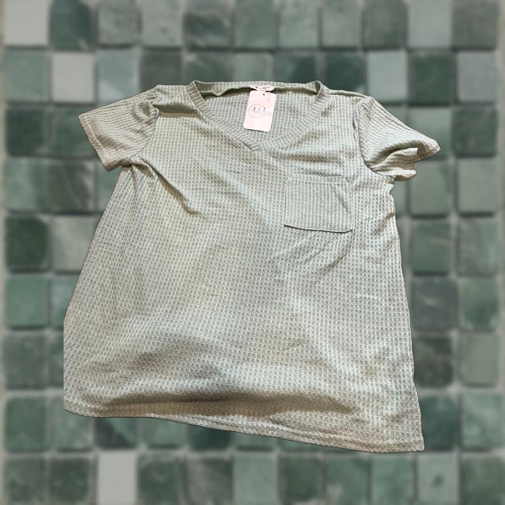 Vintage VINTAGE Bom Bom Shirt Womens Large L Short Sleeve Pocket Green 1990s Embellished With Tags New Century? Size L / US 10 / IT 46 - 1 Thumbnail