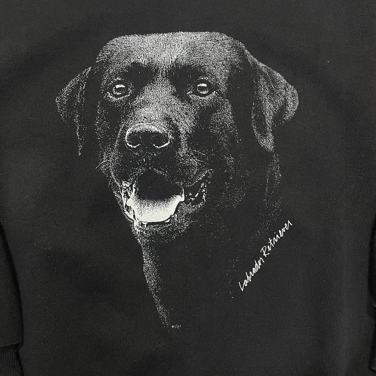 Hanes × Vintage Vintage 90’s Black Lab Dog Crewneck Sweatshirt Size US XL / EU 56 / 4 - 3 Thumbnail