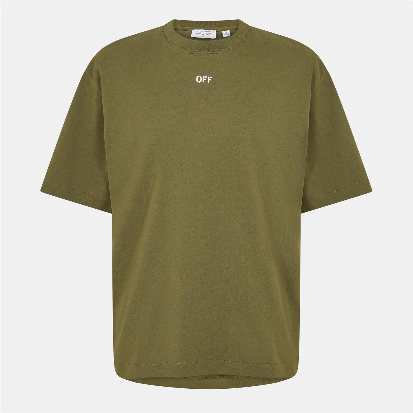 Off-White o1g2r1mq0226 Skate T-Shirt In Olive Green Size US M / EU 48-50 / 2 - 1 Thumbnail