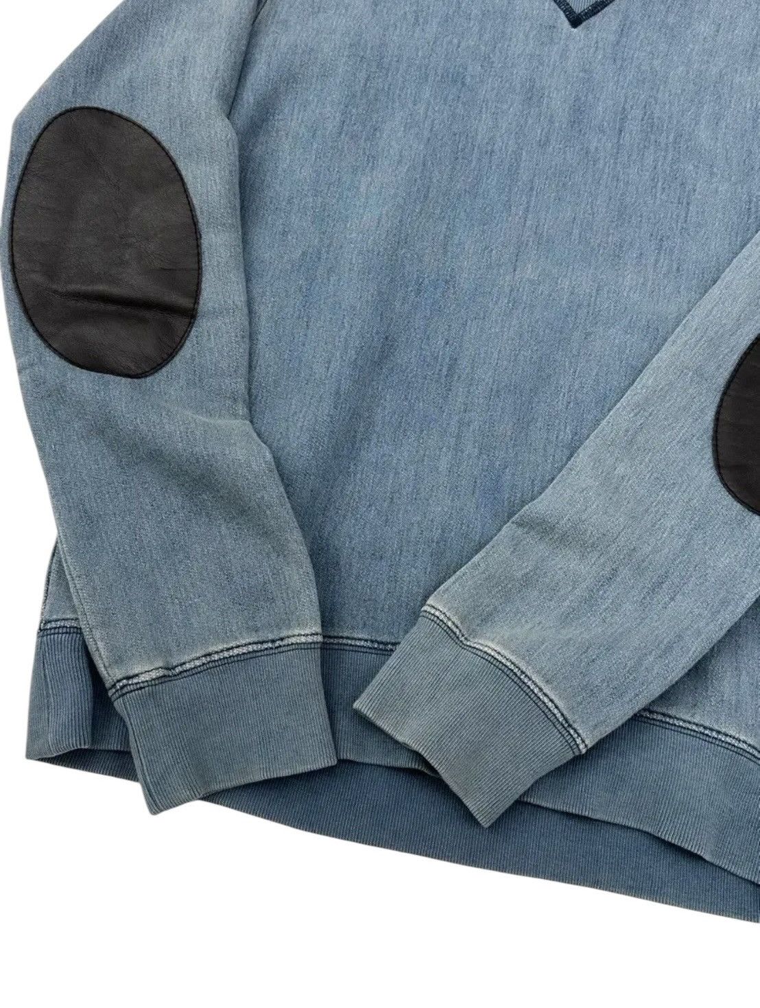 Maison Margiela Maison Margiela Washed Denim Elbow Patch Sweatshirt Size US M / EU 48-50 / 2 - 5 Thumbnail