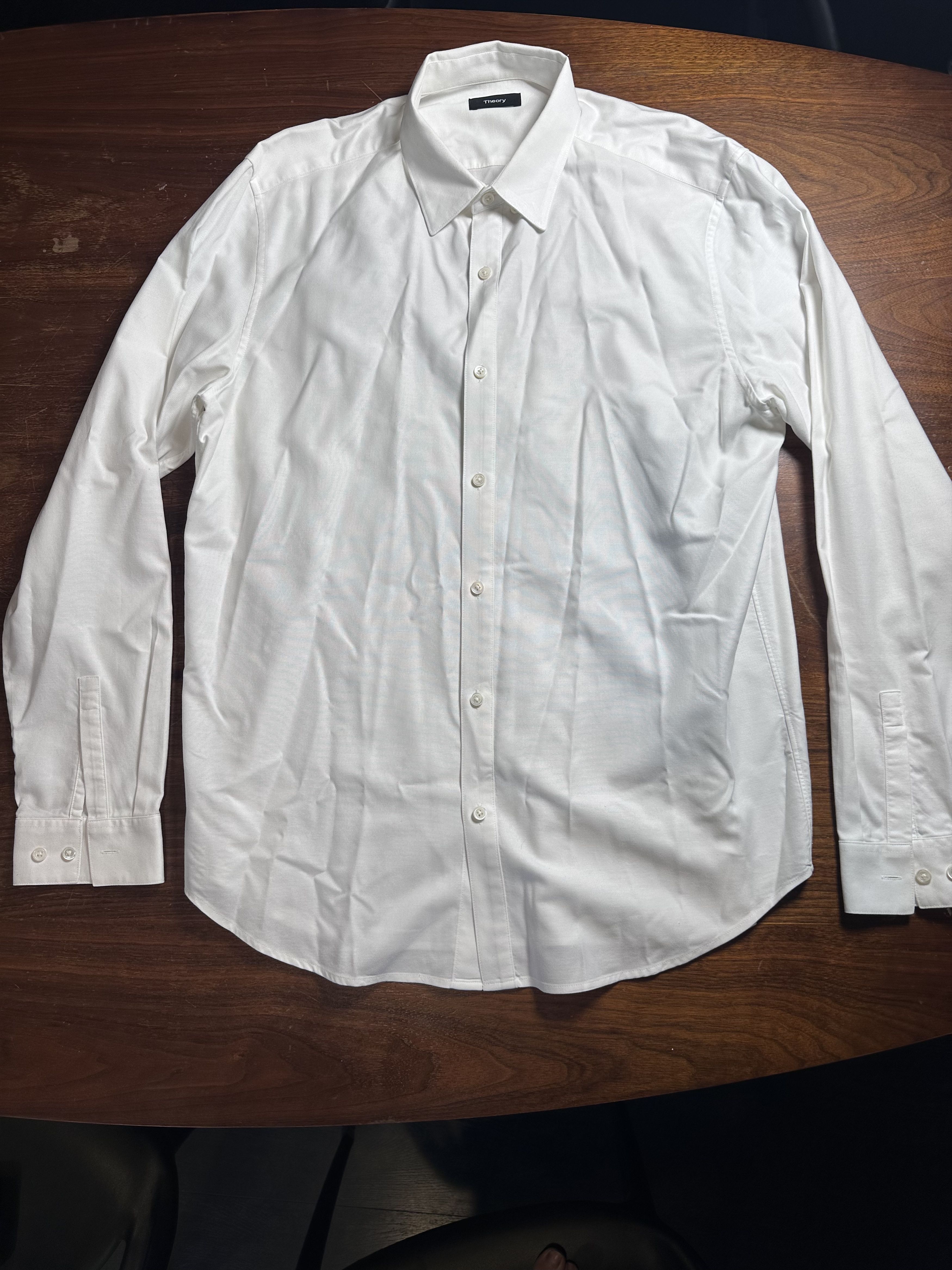 Theory Theory Oxford Slim Dress Shirt - White, Size XL Size US XL / EU 56 / 4 - 1 Thumbnail