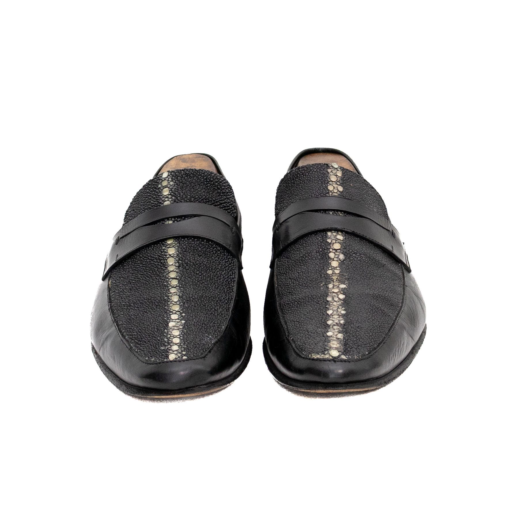 Salvatore Ferragamo Salvatore Ferragamo Stingray Leather Loafers Black US 12 D Size US 12 / EU 45 - 4 Thumbnail