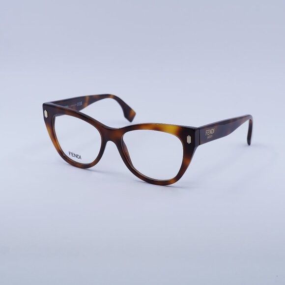 Fendi 🕶️ New Fendi FE50086I 053 Eyeglasses - Shiny Havana Frame Size ONE SIZE - 1 Thumbnail
