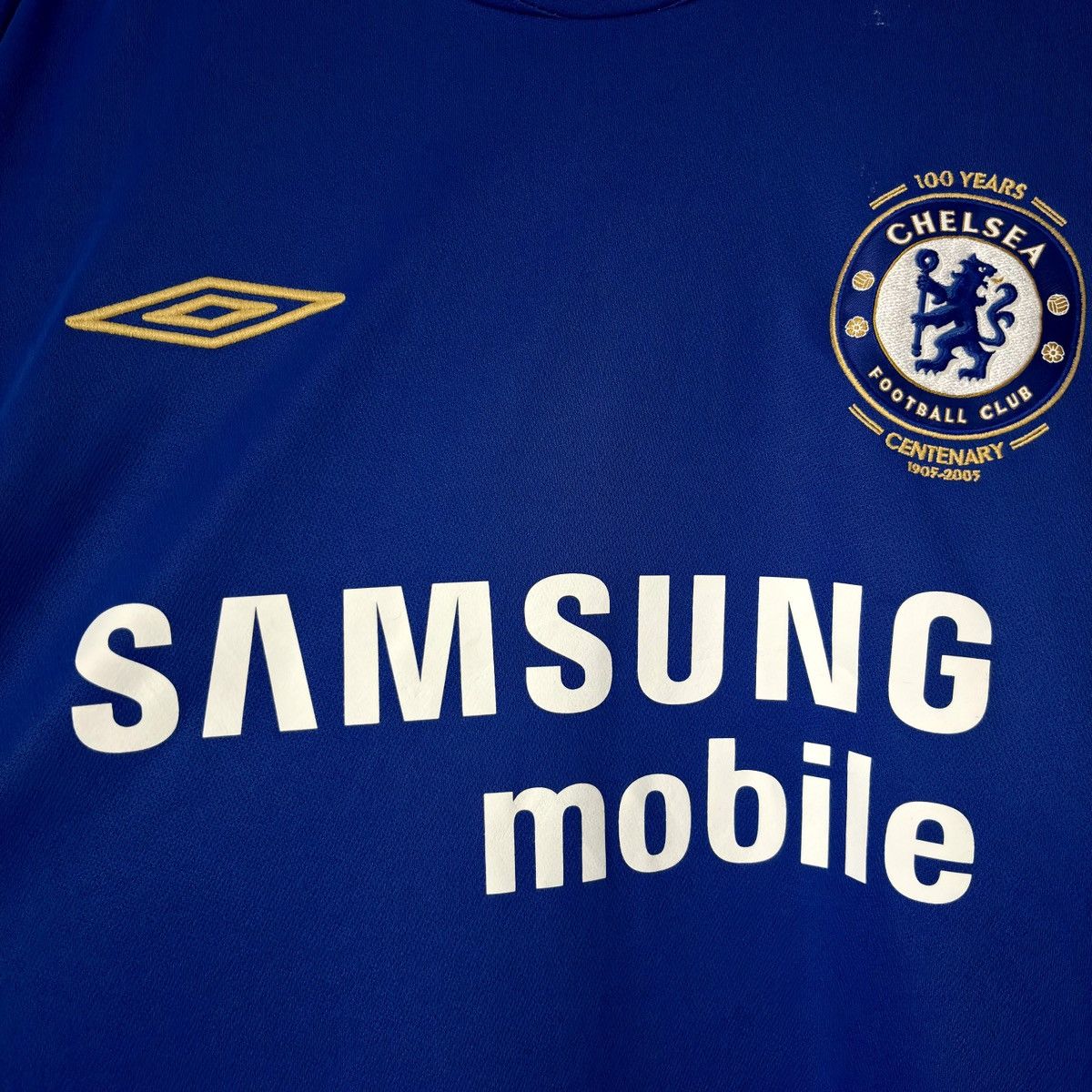 Vintage 2005 2006 Chelsea England Umbro Vintage Soccer Jersey Long Size US XL / EU 56 / 4 - 4 Thumbnail