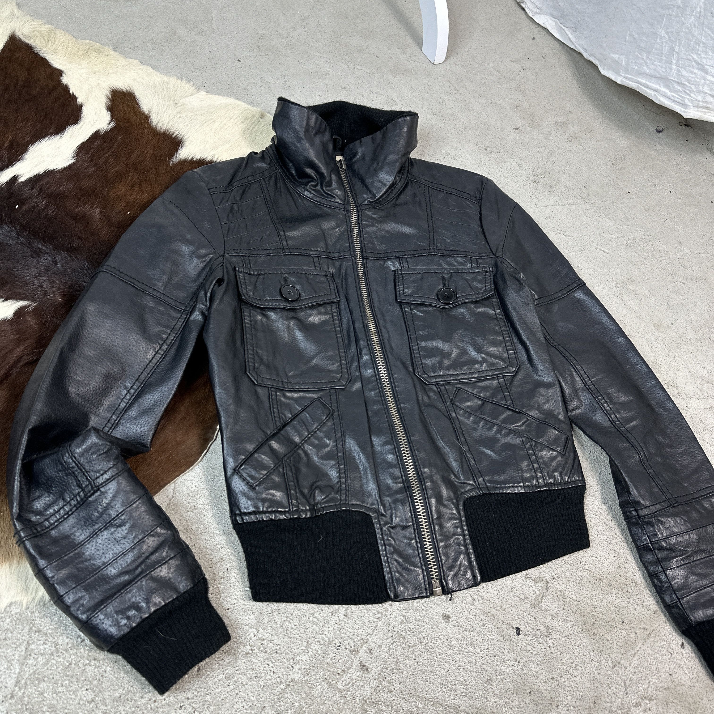 Vintage Vintage Avant-Garde Leather Jacket Size S / US 4 / IT 40 - 3 Thumbnail