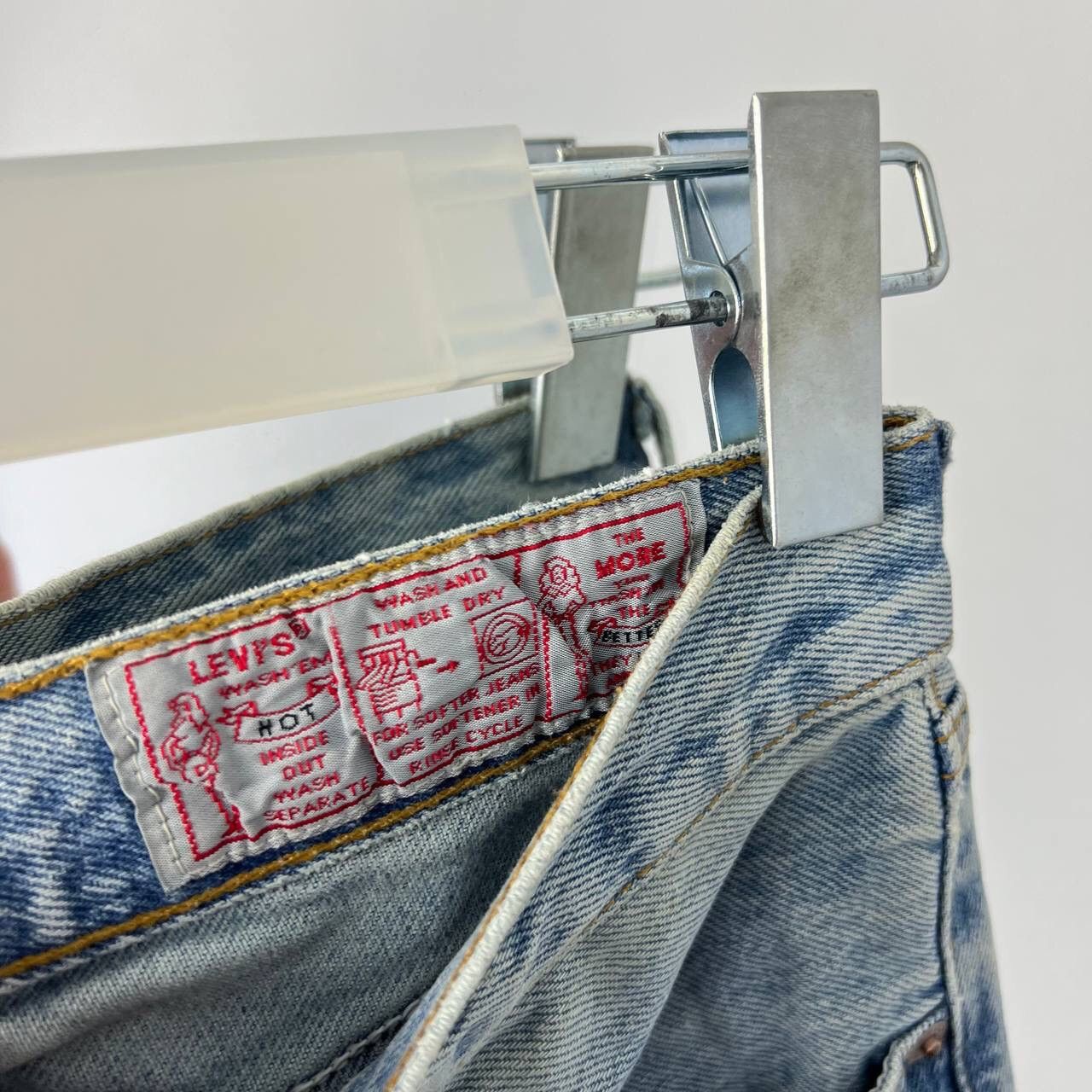 Levi's Crazy Rare Levi’s Vintage Archive Baggy Baby Blue Made In UK Size 29" - 11 Thumbnail
