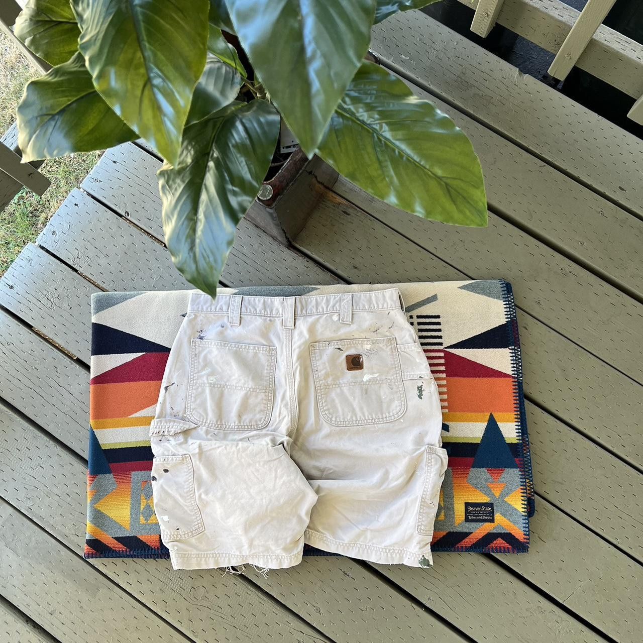 Carhartt Vintage Y2K Carhartt brown double knee work carpenter shorts Size US 32 / EU 48 - 1 Thumbnail