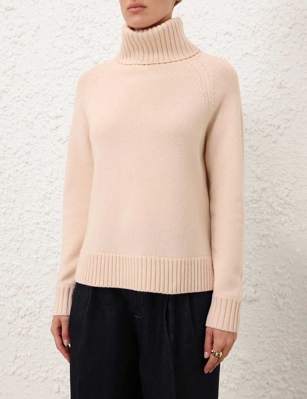 Zimmermann oc11z0825 Funnel Neck Sweater in Macadamia Size S / US 4 / IT 40 - 2 Thumbnail