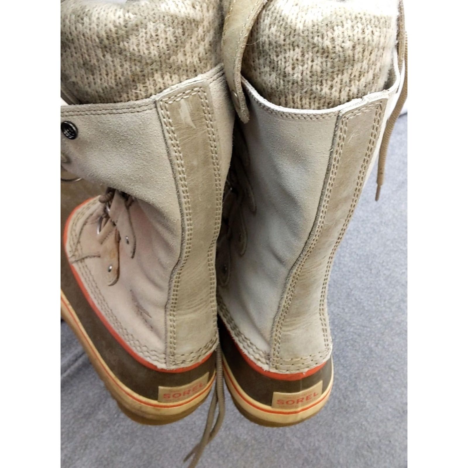 SOREL Sorel Womens 7 38 Brown Suede Waterproof Mid Calf Snow Boots Casual Winter Gloves? Size US 7 / IT 37 - 6 Thumbnail