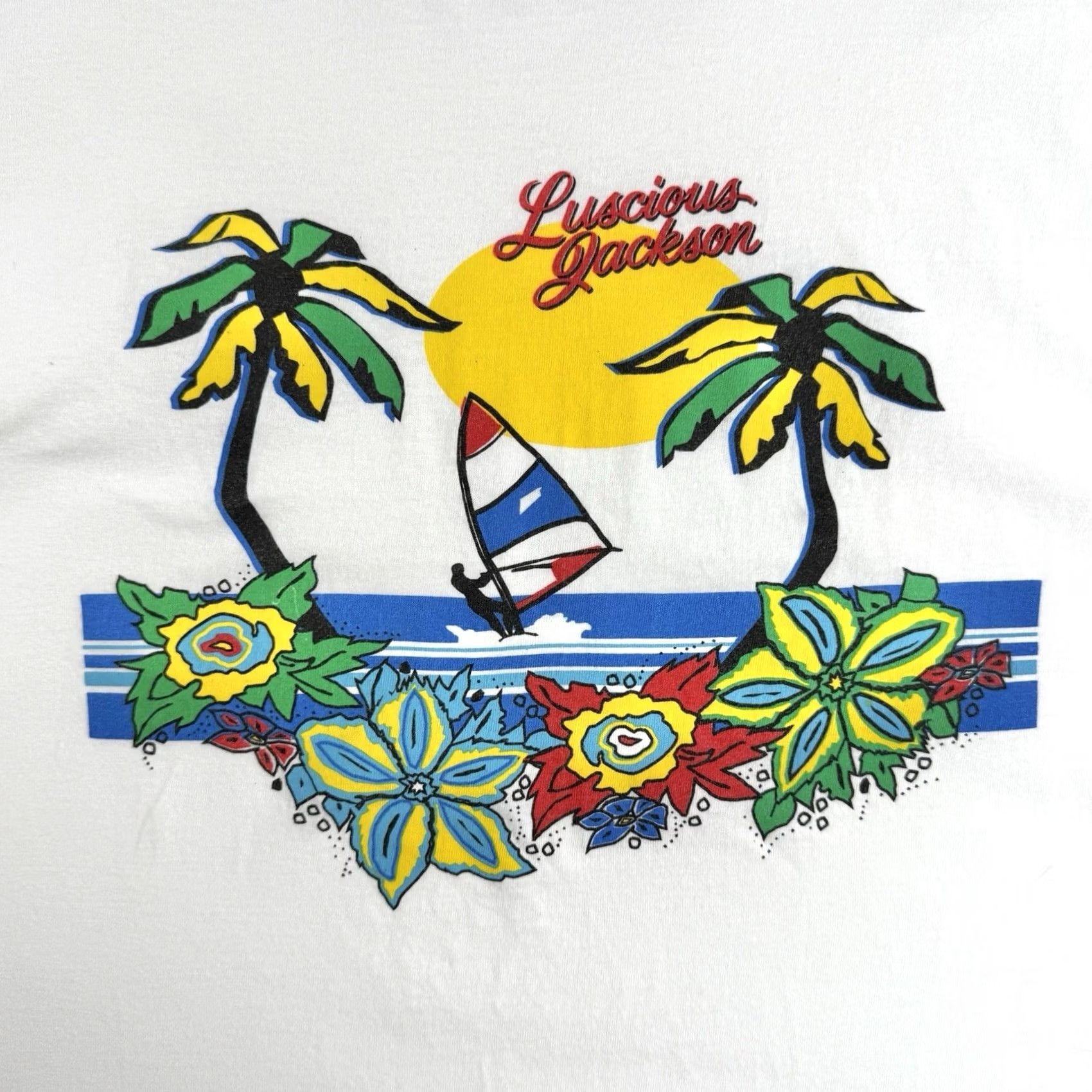 Anvil VINTAGE Luscious Jackson Shirt 90s Band XL Ringer White Made In USA Shirt Mens Womens by Anvil Size US XL / EU 56 / 4 - 3 Thumbnail