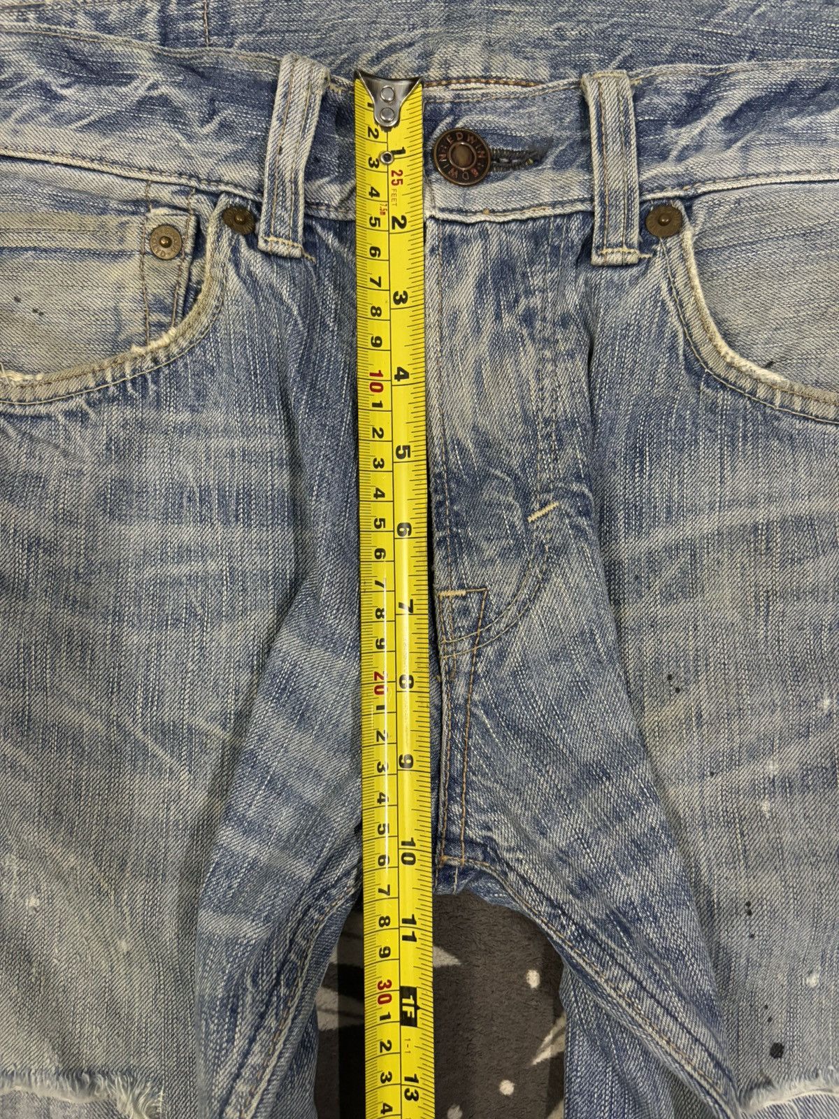 Edwin Edwin 503 Blue Trip Paint Splatter Distressed Grunge Jeans Size US 32 / EU 48 - 17 Thumbnail
