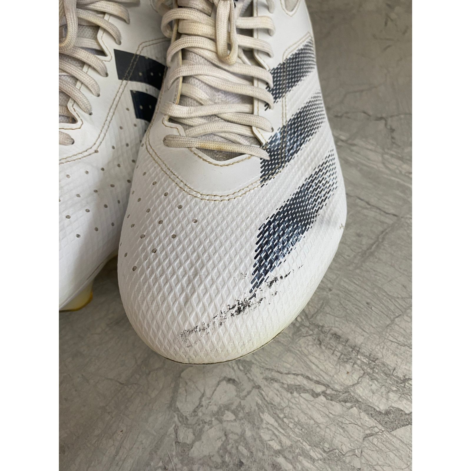 Adidas Adidas Adizero White and Gray Football Cleats Size 14 Size US 14 / EU 47 - 2 Thumbnail