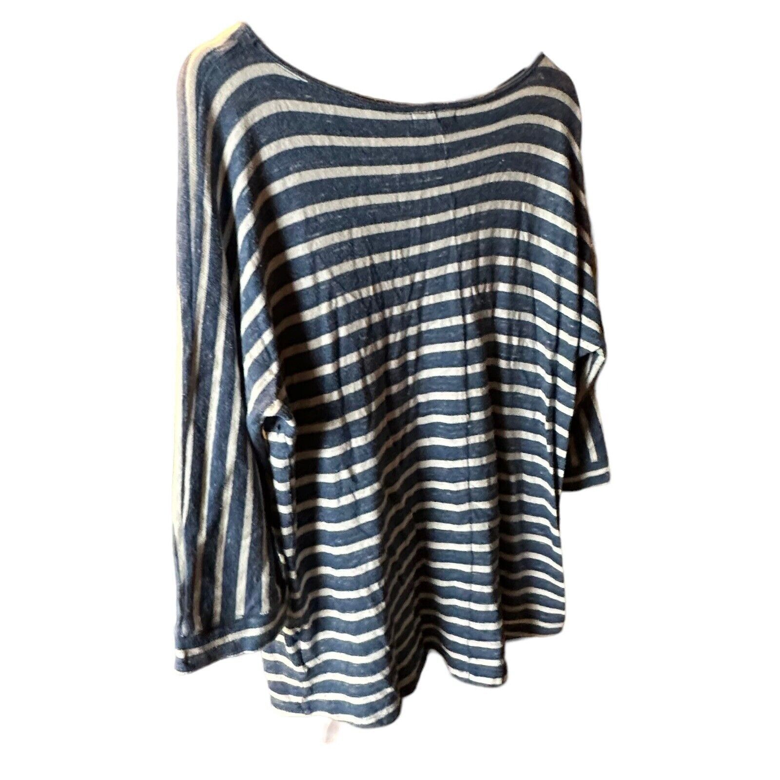 Chaps CHAPS Denim size XL Blue White Striped Pullover 3/4 Sleeve Size XL / US 12-14 / IT 48-50 - 3 Thumbnail