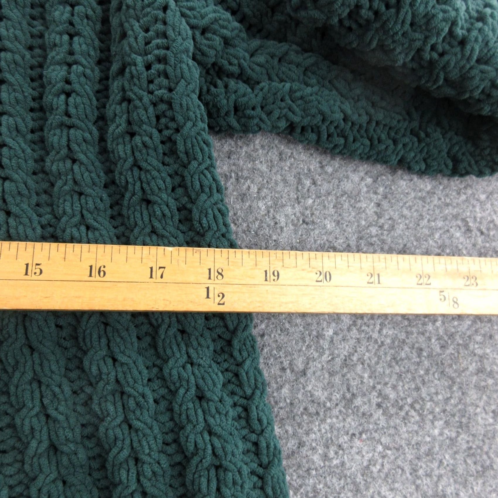 Vintage Aerie Womens XS Green Mock Neck 1/4 Zip Cable-Knit Pullover Sweater Size XS / US 0-2 / IT 36-38 - 3 Thumbnail