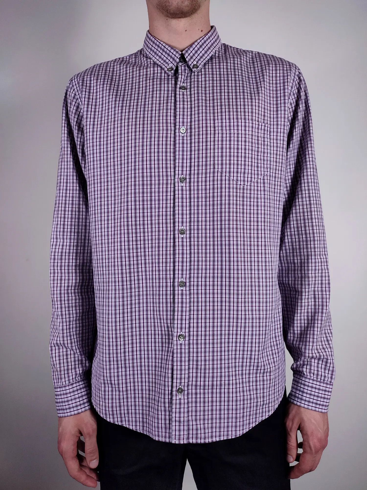 Gucci Gucci Tom Ford GG Logo Checkered Shirt Size US L / EU 52-54 / 3 - 2 Thumbnail