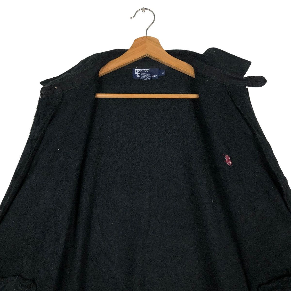 Polo Ralph Lauren 🔥BLACK VINTAGE FLEECE JACKET ZIPPER POLO RALPH LAUREN Size US L / EU 52-54 / 3 - 14 Thumbnail