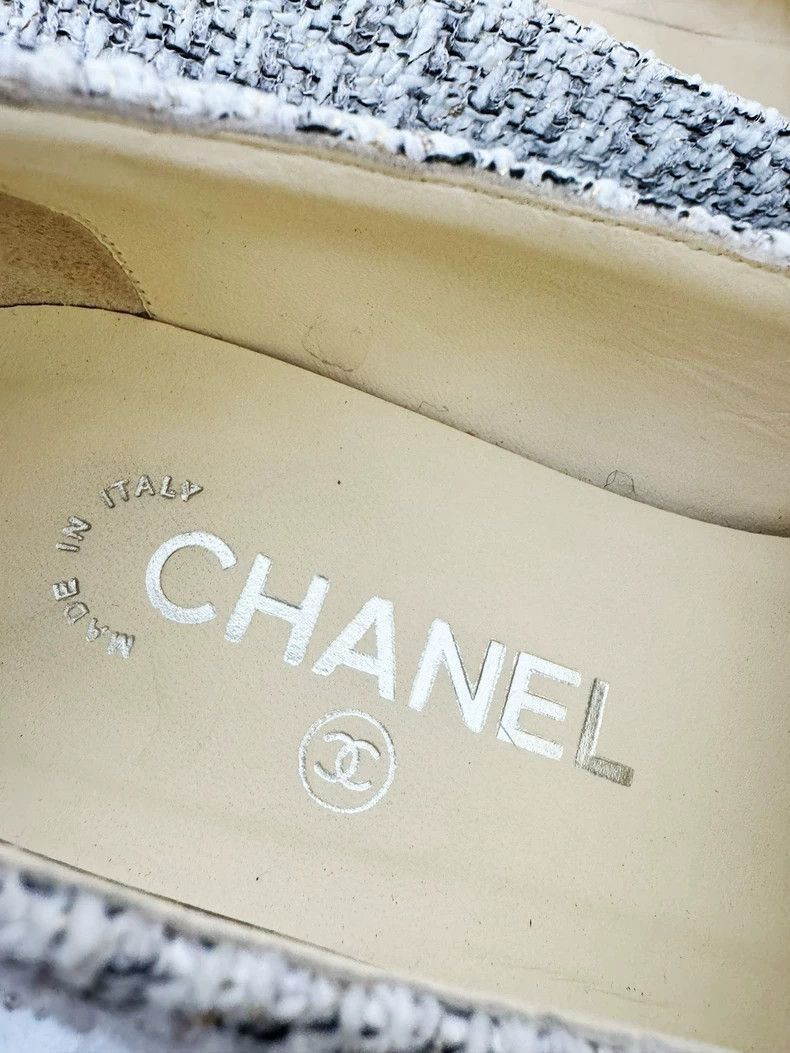 Chanel Chanel Beige Flats with Black Toe Cap -2505 Size US 4.5 / IT 34.5 - 3 Thumbnail
