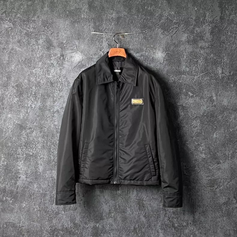 Versace Versace Leather logo lapel jacket Size S / US 4 / IT 40 - 1 Thumbnail
