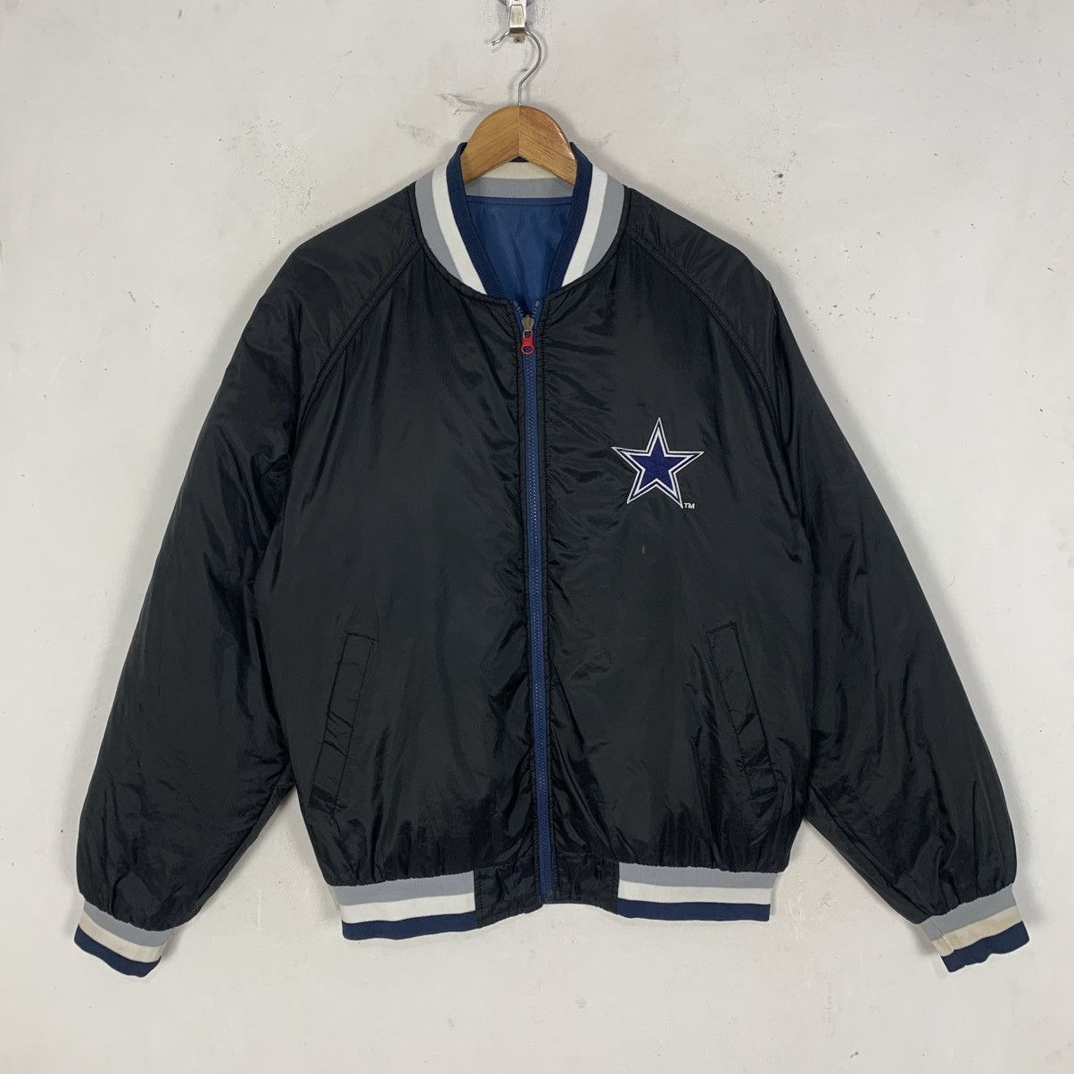 Jerzees vintage Jerzees Dallas Cowboys NFL reversible bomber jacket Size US L / EU 52-54 / 3 - 11 Thumbnail