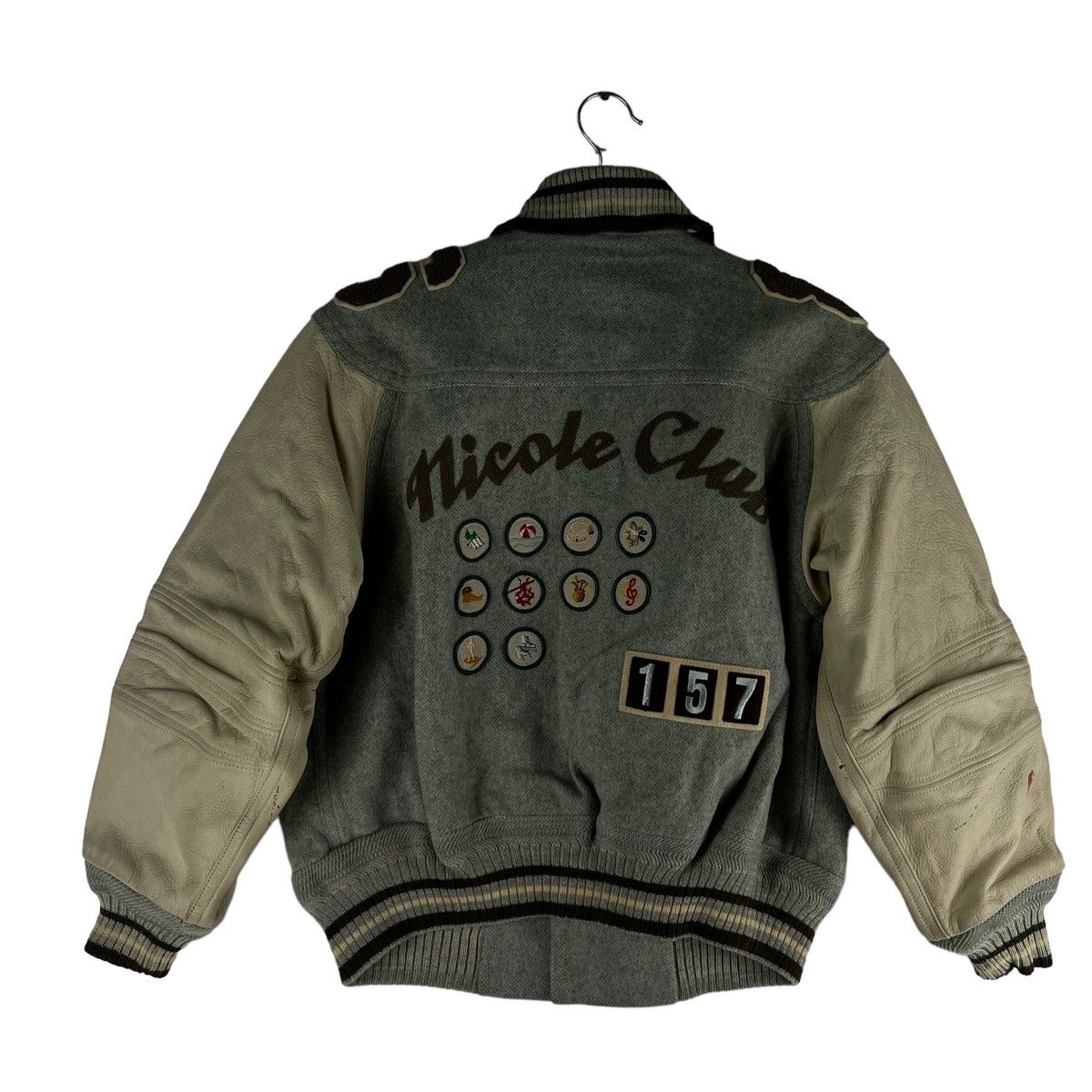 Japanese Brand 🔥90s Vintage Leather Varsity Jacket Nicole Club IsseyMiyake Size US S / EU 44-46 / 1 - 6 Thumbnail