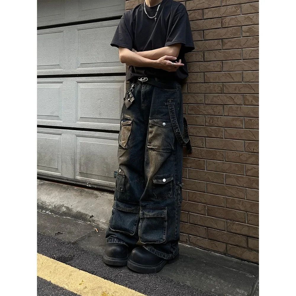 Other Baggy Multi-pocket Cargo Jeans Pants Size US 33 - 2 Thumbnail