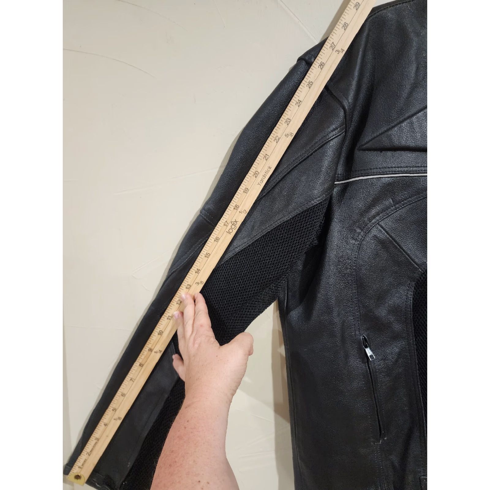Vintage Echtes Leder Futter Jacket Black Leather Motorcycle Built In Pads Biker Size US M / EU 48-50 / 2 - 6 Thumbnail