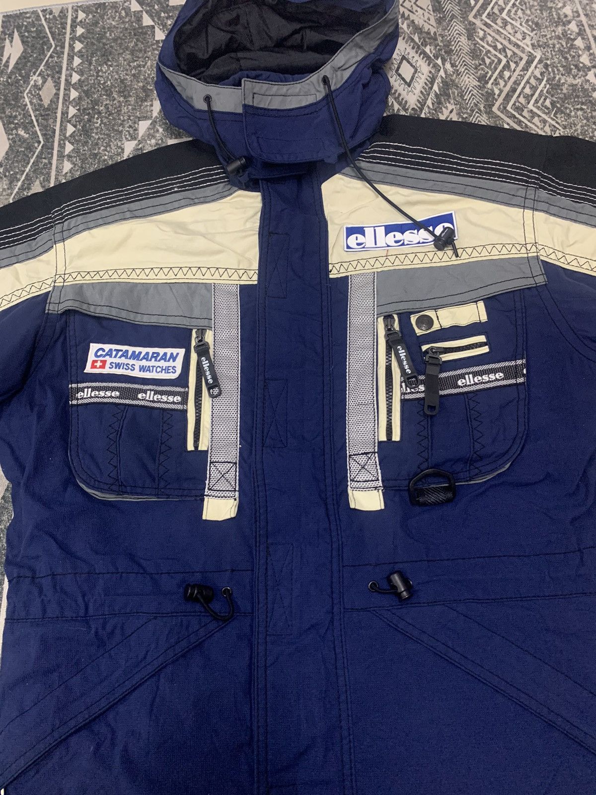 Ellesse 90s ELLESE SKI JACKET RARE DESIGN Size US XL / EU 56 / 4 - 3 Thumbnail