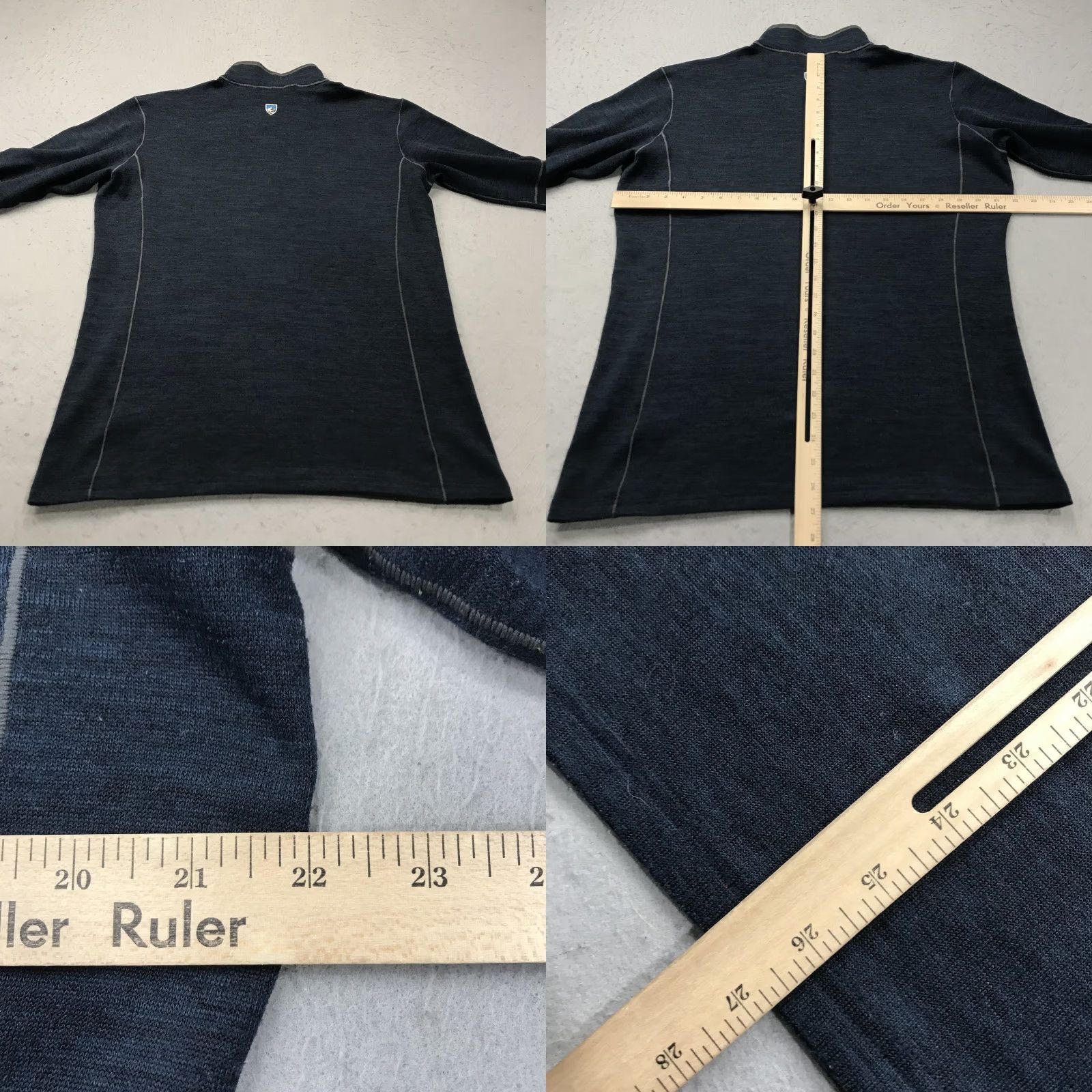 Vintage Kuhl Jacket Mens Large Blue Gray Ryzer 1/4 Quarter Zip Pullover Outdoor Hiking Shirt Adult Large Blue Outdoors 90s (if applicable) Mens Size US L / EU 52-54 / 3 - 8 Thumbnail