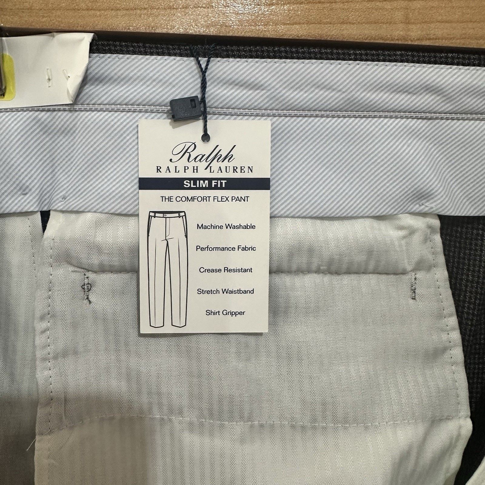 Polo Ralph Lauren Polo Ralph Lauren Dress Pants Slim Fit Gray Black 36x32 NWT Size US 36 / EU 52 - 8 Thumbnail