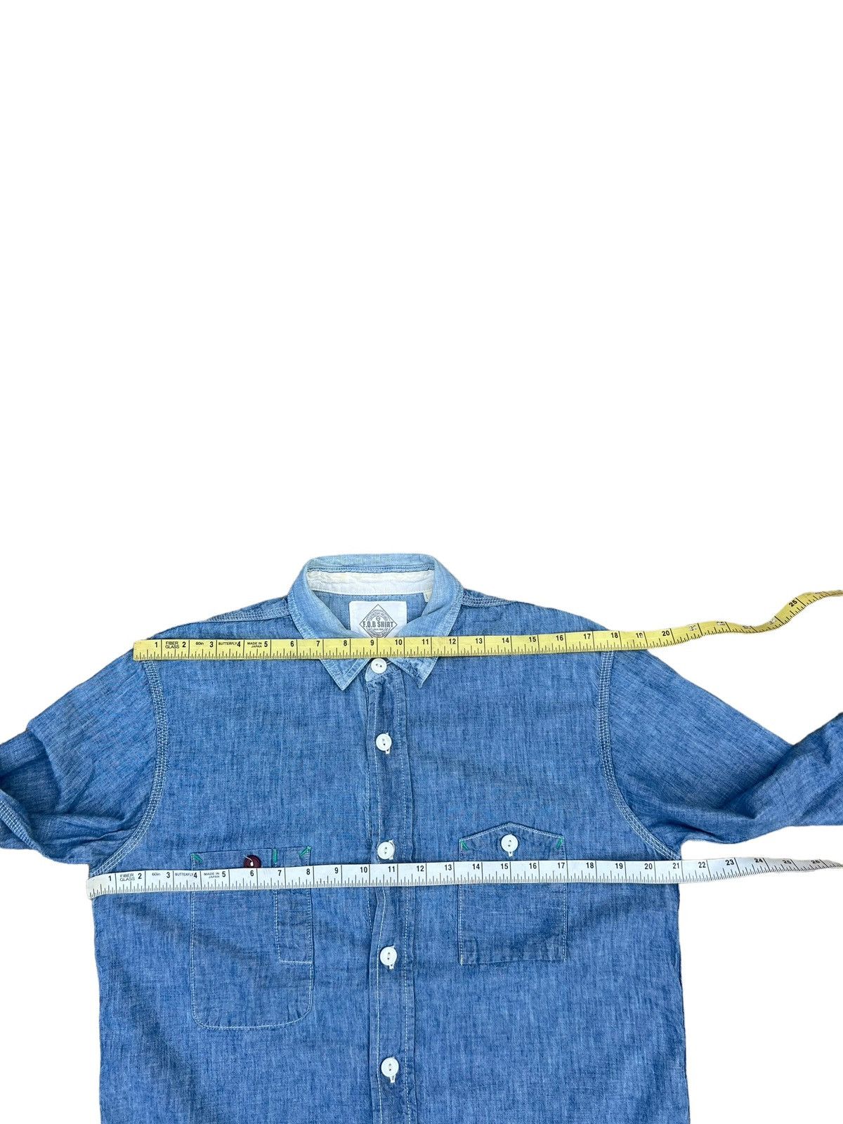 FOB Factory FOB Factory Japan Selvedge Chambray Work Shirt Size US M / EU 48-50 / 2 - 3 Thumbnail