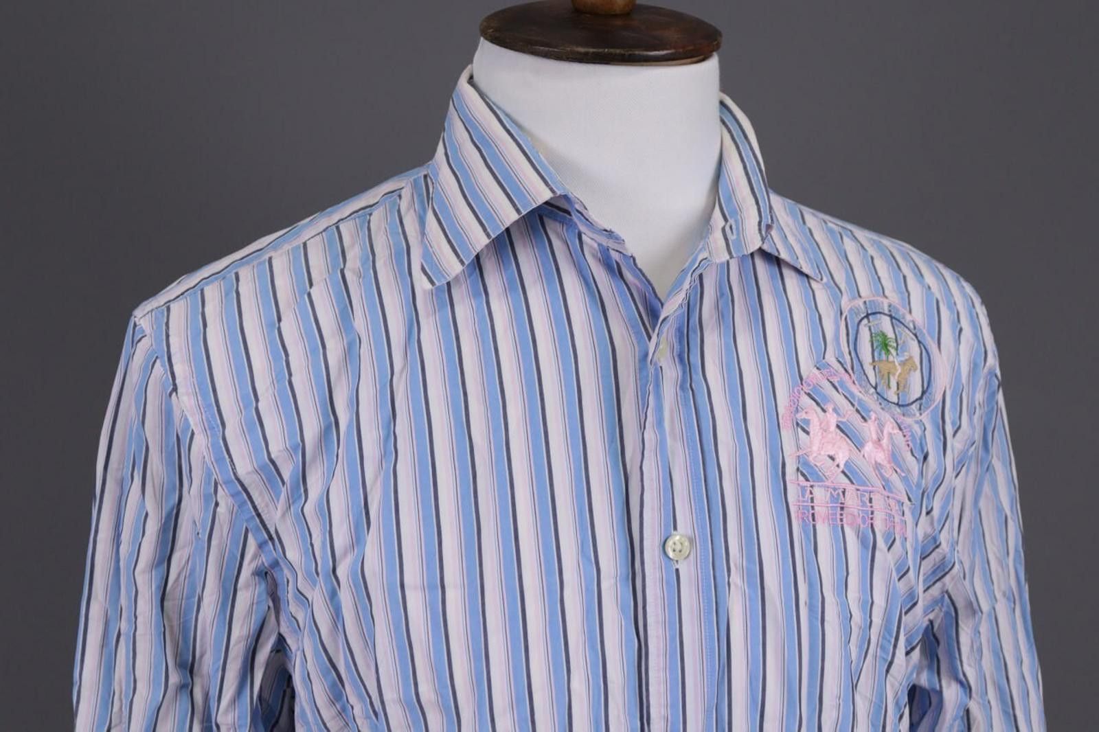 La Martina La Martina Buenos Aires Blue Stripe Shirt XXL / 2XL Size US XXL / EU 58 / 5 - 8 Thumbnail