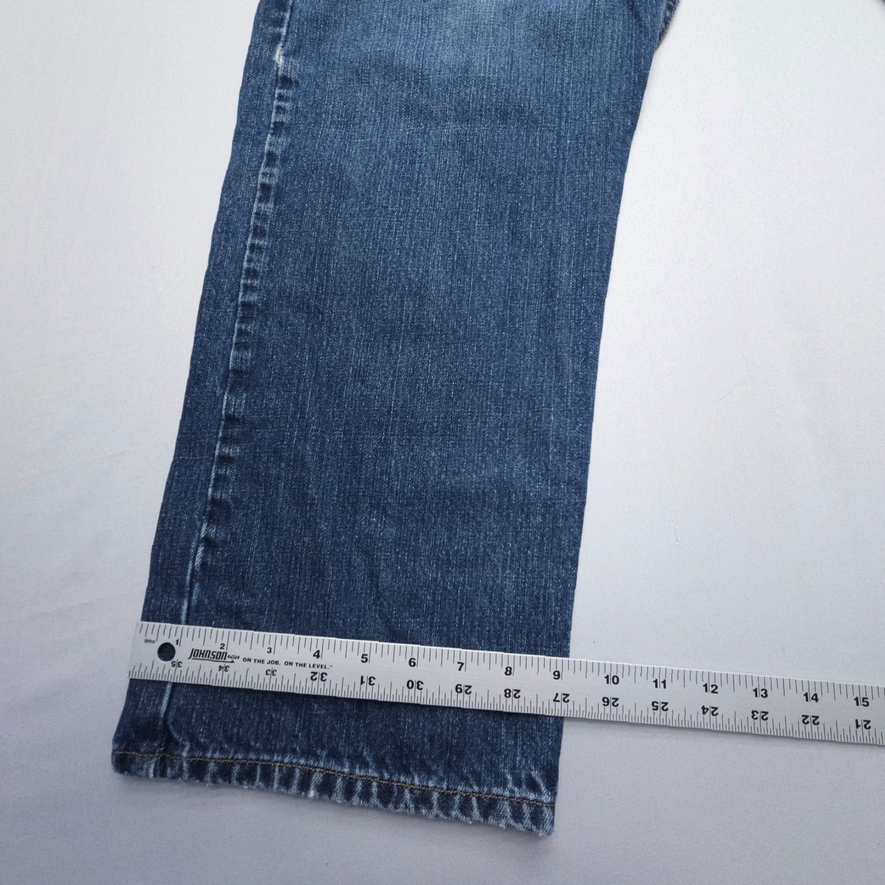 Levi's VINTAGE Levi's 505 Regular Straight Jeans Mens 40 x 30 Dark Wash Blue Denim 5-Pocket Model Levi's 505 American 90s/Mexico Mens Size US 40 / EU 56 - 4 Thumbnail
