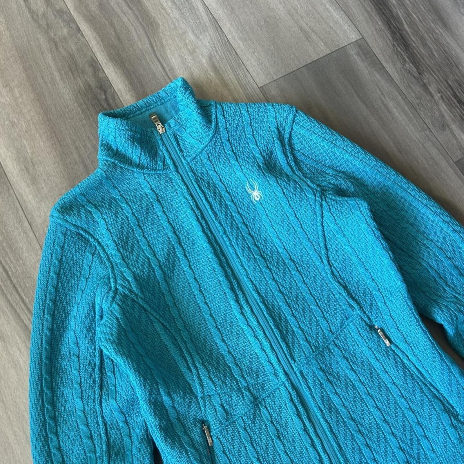 Spyder Women’s Spyder blue fleece zip up athletic jacket Size M Size M / US 6-8 / IT 42-44 - 2 Thumbnail