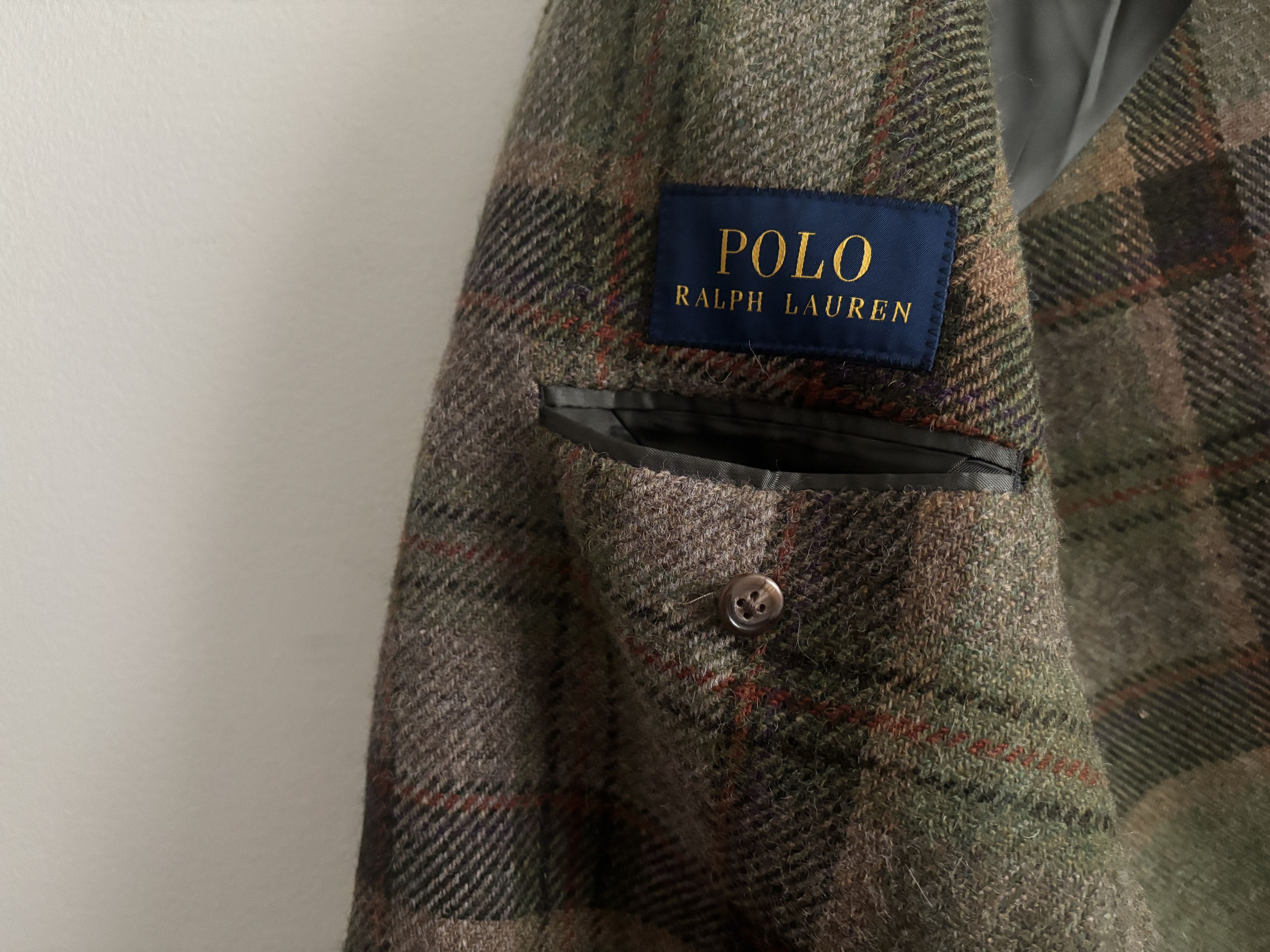 Polo Ralph Lauren $998 Blanket Plaid Wool Alpaca Tweed Sport Coat Mi Italy Size 44L - 7 Thumbnail
