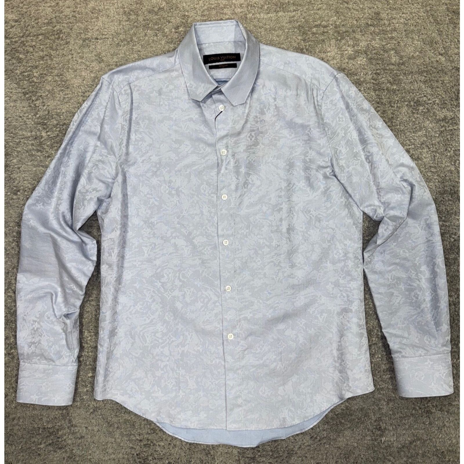 Louis Vuitton Louis Vuitton Regular Shirt DNA Collar Monogram Long Sleeve Size US S / EU 44-46 / 1 - 4 Thumbnail