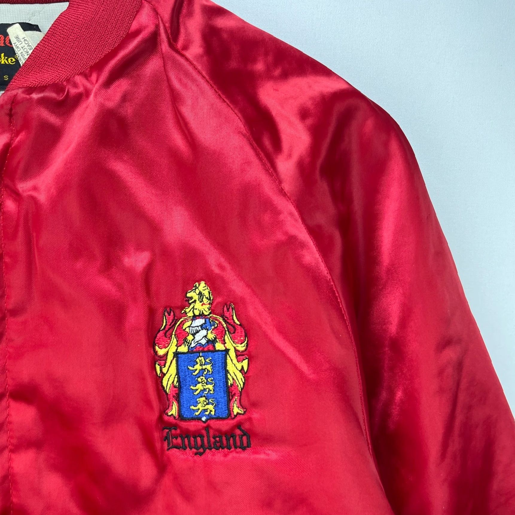 Dunbrooke VINTAGE Dunbrook Pla-Jac England Satin Bomber Jacket Medium Shirt Mens 90s Red Size US M / EU 48-50 / 2 - 3 Thumbnail