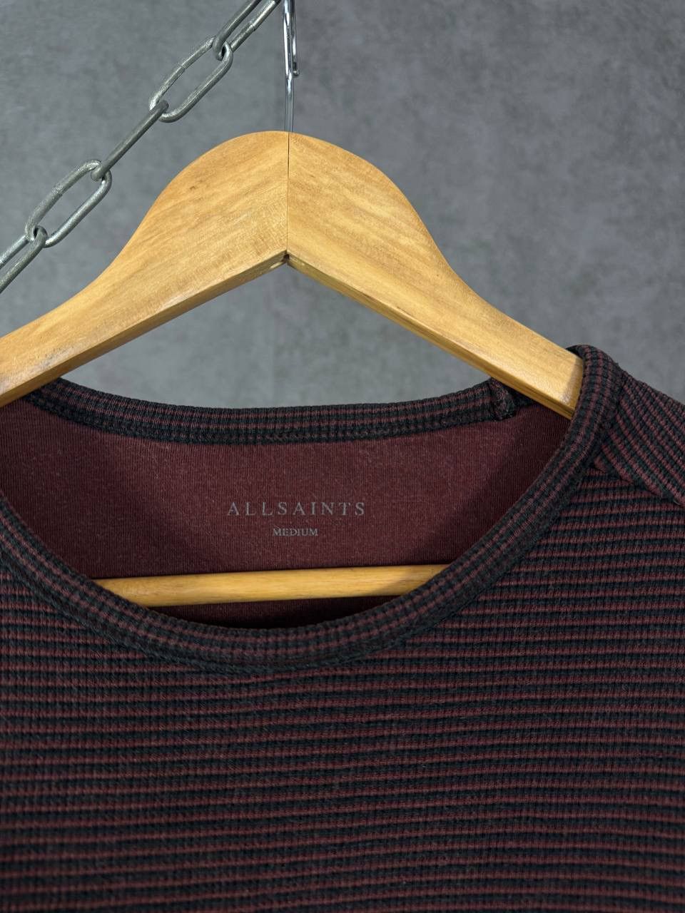 Allsaints Allsaints streetwear logo striped longsleeve Size US M / EU 48-50 / 2 - 3 Thumbnail