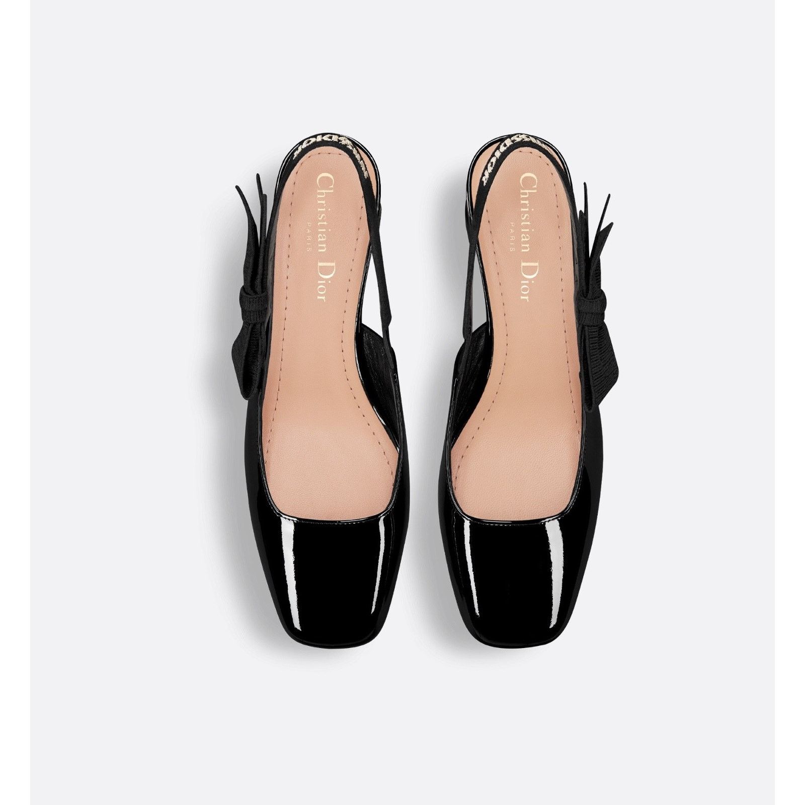 Dior Dior Miss Dior Paris Black Patent Bow Slingback Strap Size US 8.5 / IT 38.5 - 10 Thumbnail
