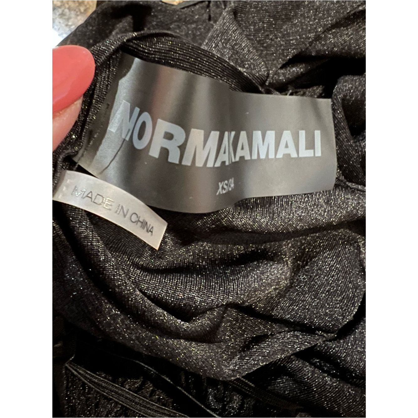 Norma Kamali Norma Kamali Long Sleeve Peasant Side Drape Gown Black Meta Size XS / US 0-2 / IT 36-38 - 7 Thumbnail