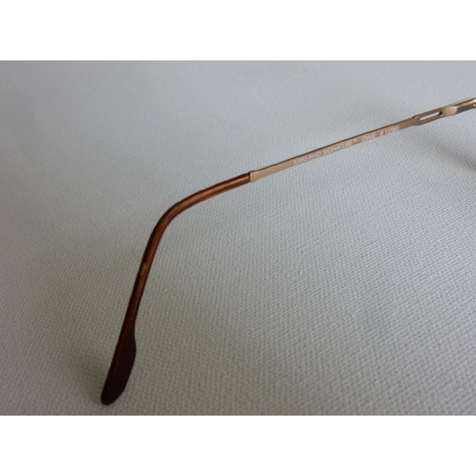 Vintage VINTAGE Kirkland Signature Sunglasses Frames Men Adult Gold 57x16 140 Chase Satin Size ONE SIZE - 4 Thumbnail