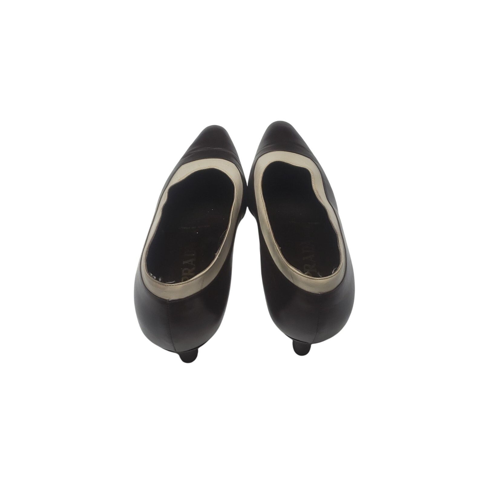 Prada Vintage Prada leather Heels tan and brown Size US 8 / IT 38 - 3 Thumbnail