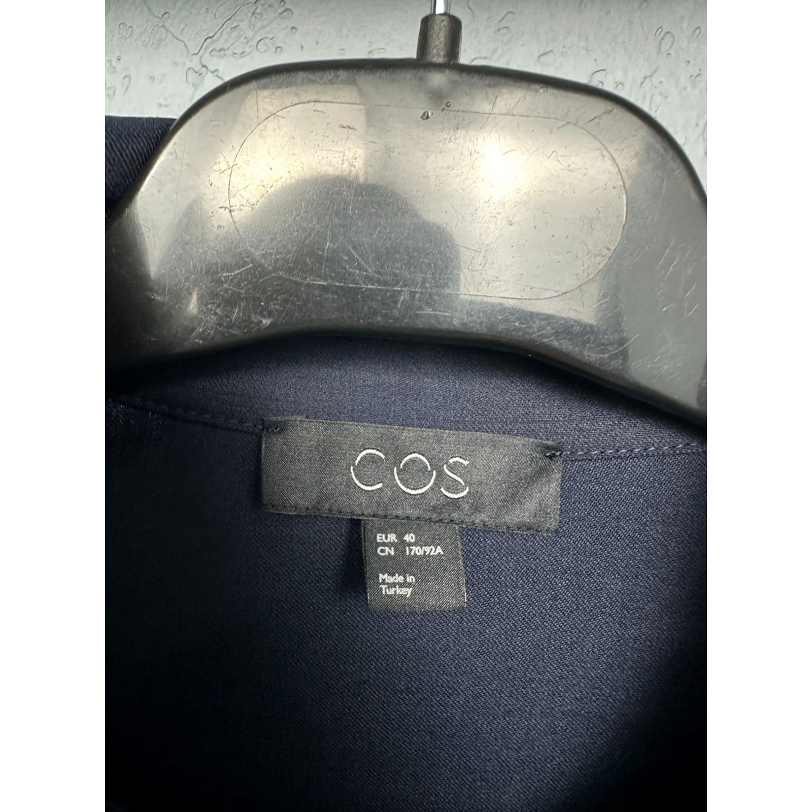 Cos COS Womens Wool Capes Poncho Rain Coat Cape M Blue 40 (M) Womens Shirt? Size M / US 6-8 / IT 42-44 - 3 Thumbnail