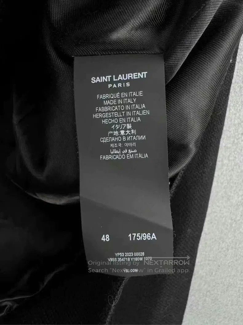 Saint Laurent Paris Saint Laurent Paris Black and White Baseball Jacket Size US M / EU 48-50 / 2 - 4 Thumbnail
