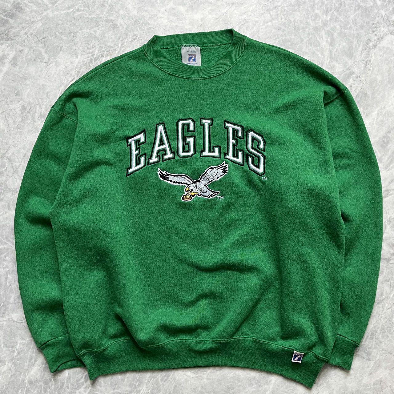 image of Logo 7 x Nfl VTG 90's Nfl Philadelphia Eagles Embroidered Logo Sweatshirt in Green, Men's (Size XL)