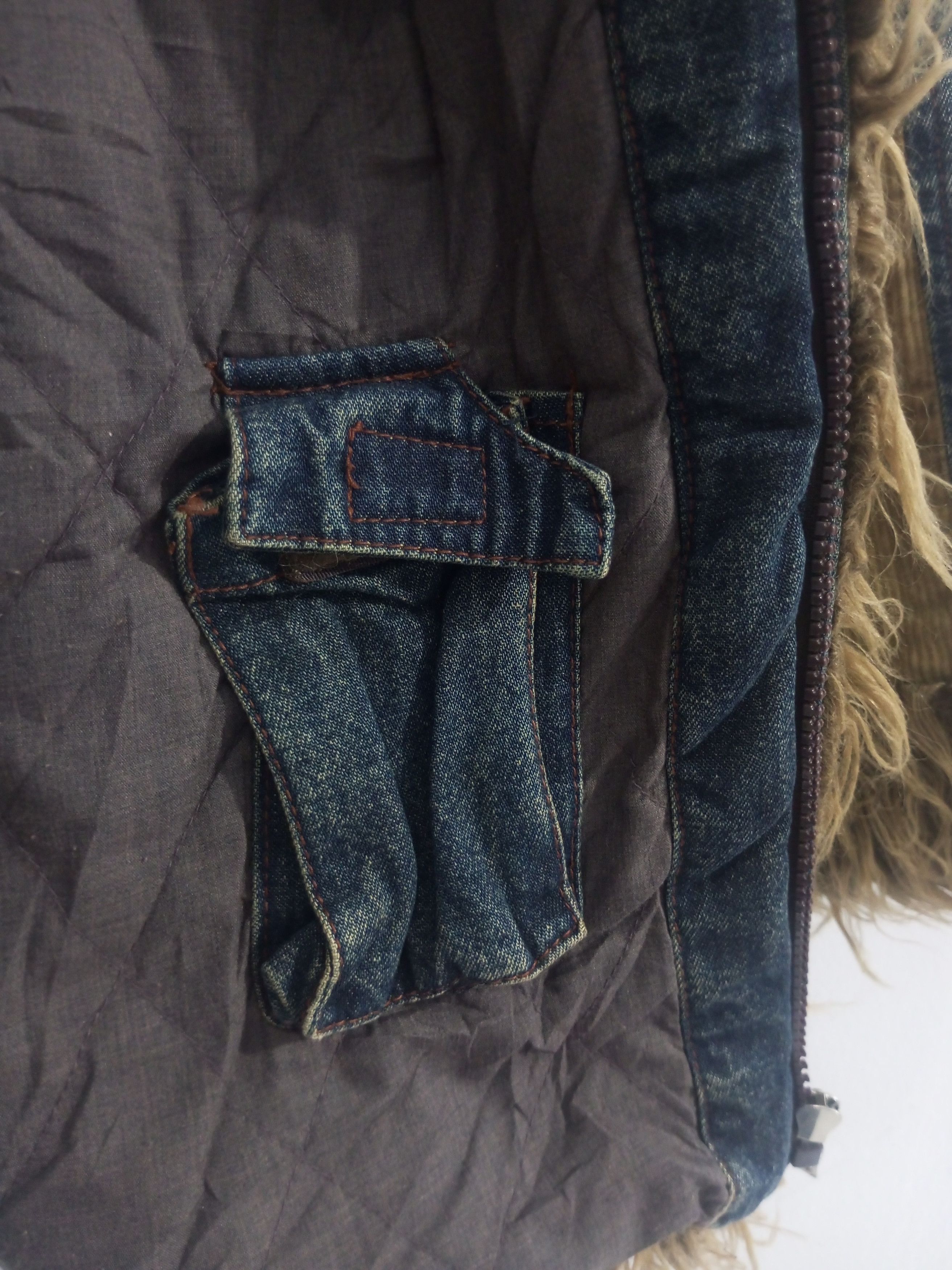 20471120 Here there fur jacket denim mix corduroy hidden pocket Size US M / EU 48-50 / 2 - 10 Thumbnail