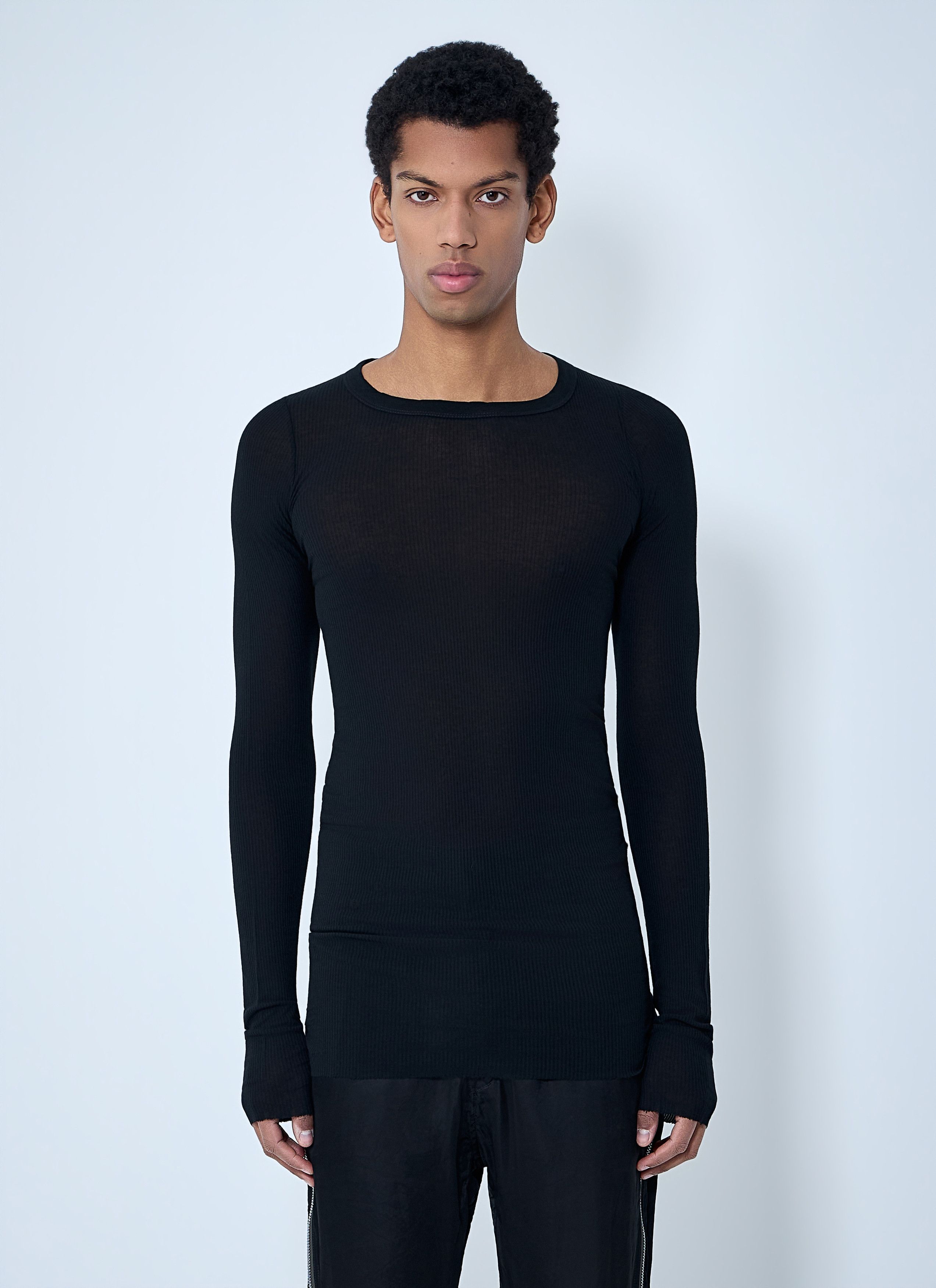 Rick Owens Ribbed Long Sleeve Top Size US L / EU 52-54 / 3 - 1 Thumbnail