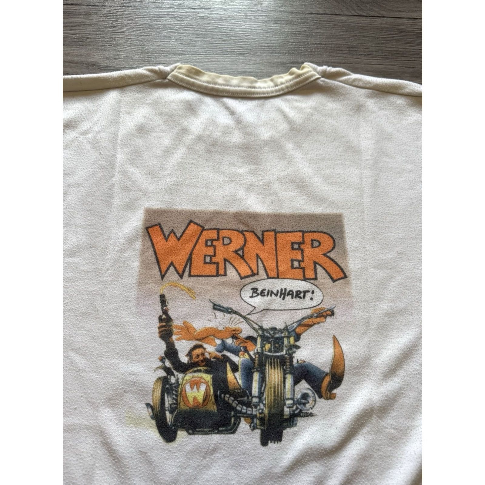 Vintage VINTAGE Werner Beinhart ! White T-shirt M/L Men Shirt 1990s White Mens Size US M / EU 48-50 / 2 - 5 Thumbnail