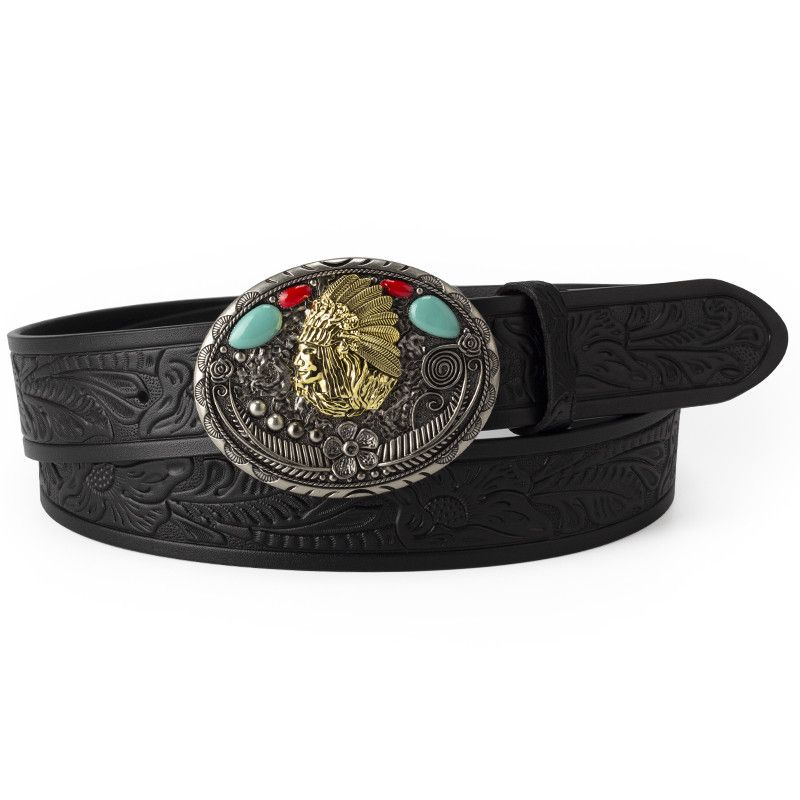 Designer Crazy Vintage Belt Riveted Belts Menswear Accessories Size ONE SIZE - 6 Thumbnail