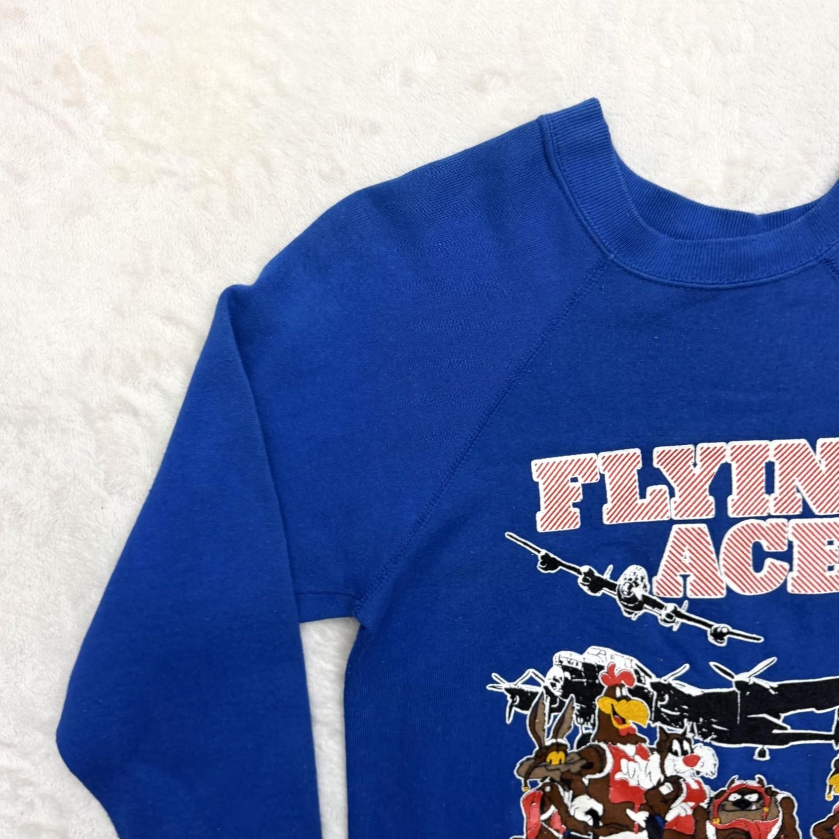 Vintage VINTAGE Artex Flying Aces Torrejon Looney Tunes Sweatshirt Mens Medium Blue 1988 Size US M / EU 48-50 / 2 - 5 Thumbnail