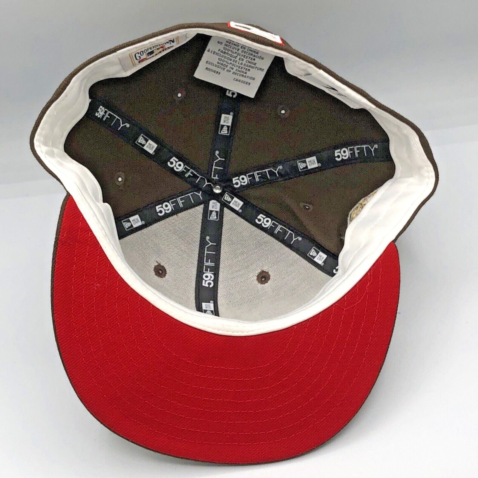 New Era New York Yankees New Era 1950 World Series Brown Fitted Hat Size ONE SIZE - 7 Thumbnail